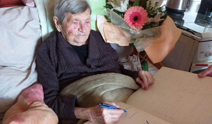 Mimoriadne jubileum, pani Anna Kovárová, 99 rokov.