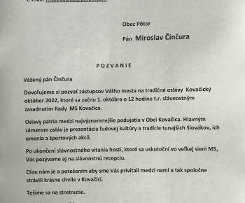 Partnerstvo / Partnerská návšteva Kovačice 2022. - foto