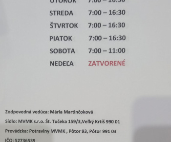 Aktuality / MVMK - zmena otváracích hodín od 23.01.2023. - foto