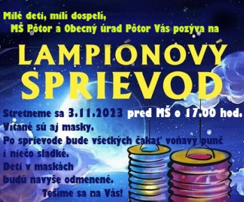 Aktuality / Pozvánka - Lampiónový sprievod obcou, 3.11.2023, 17.00 hod. - foto