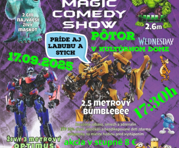 Aktuality / Marion magic comedy show pozýva na predstavenie plné zábavy,  smiechu a adrenalínu, v stredu 17.9.2025 v KD Pôtor, o 17,30 hod. - foto