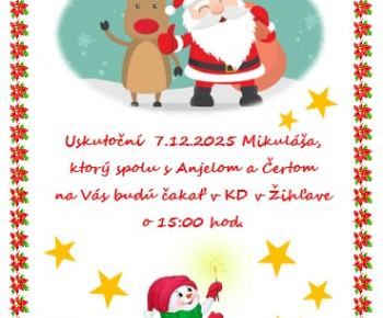 Aktuality / Pozvánka - MOMS a Obec Pôtor pozýva na podujatie MIkuláš 2025 do KD v Žihľave, 7.12.2025 o 15 hod. Prosíme rodičov, aby záujem o účasť na podujatí nahlásili u Slávky Párničanovej alebo na obecnom úrade. - foto
