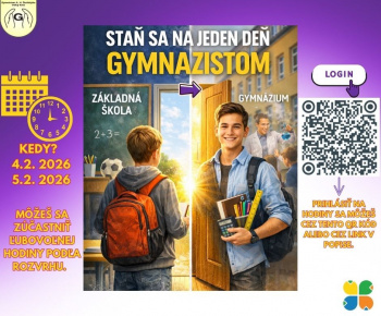 Aktuality / Pozvánka Gymnázia A.H. Škultétyho, Veľký Krtíš - foto