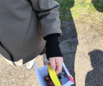 Materská škola - fotogaléria / Veľká noc je za dverami, hľadanie čoko vajíčok, polievačka, šibačka... - foto