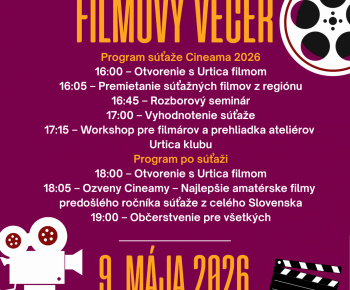 Aktuality / HIOS a Obec Pôtor srdečne pozývajú na filmový večer dňa 9.5.2026 so začiatkom o 18 hod. Všetci ste srdečne vítaní. - foto