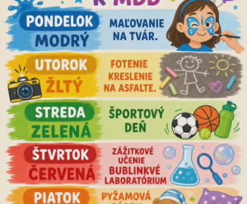 Materská škola - fotogaléria / Farebný týždeň k MDD. - foto