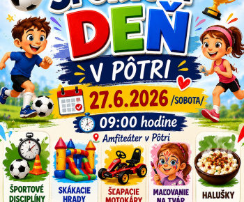 Aktuality / Pozvánka - Športový deň pre deti. 27.6.2026 so začiatkom o 9.00 hod. Všetci ste srdečne vítaní. - foto