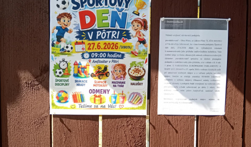 Športový deň detí, 17.6.2026. 