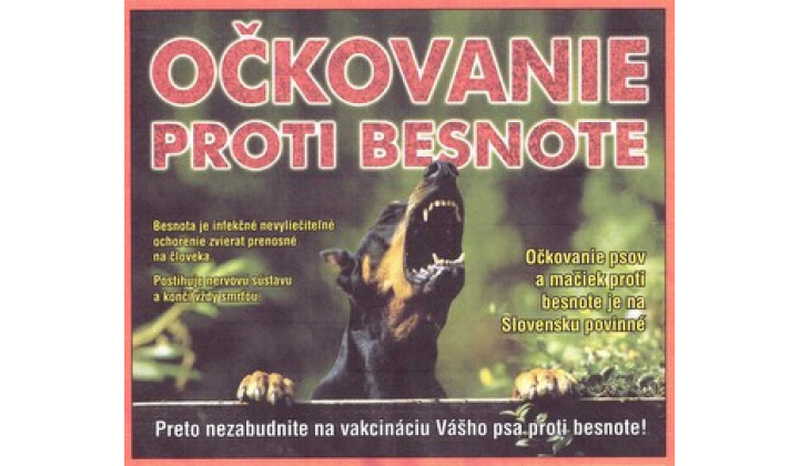Očkovanie proti besnote.