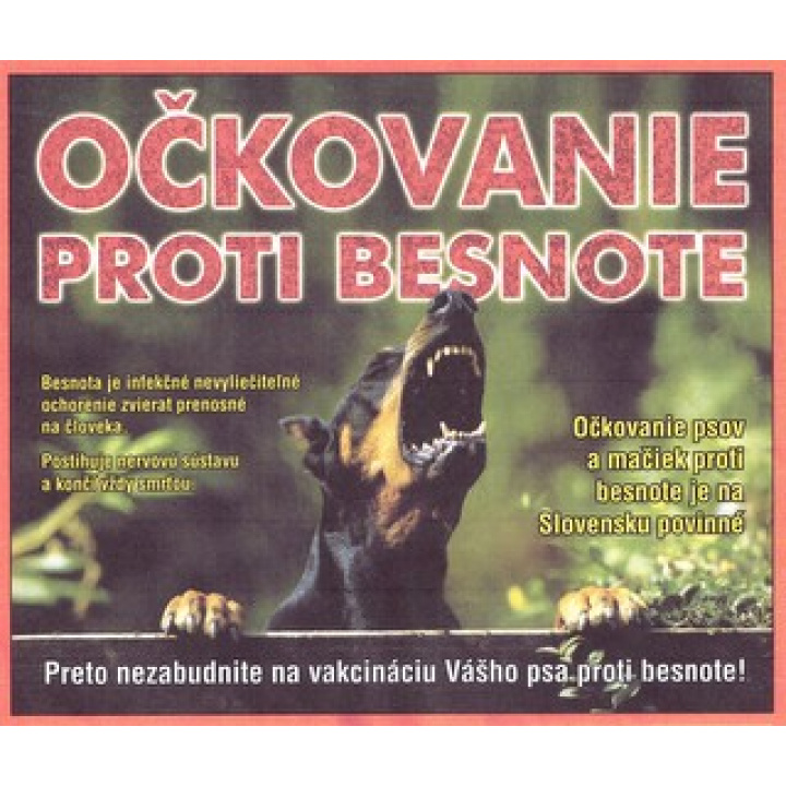 Očkovanie proti besnote.
