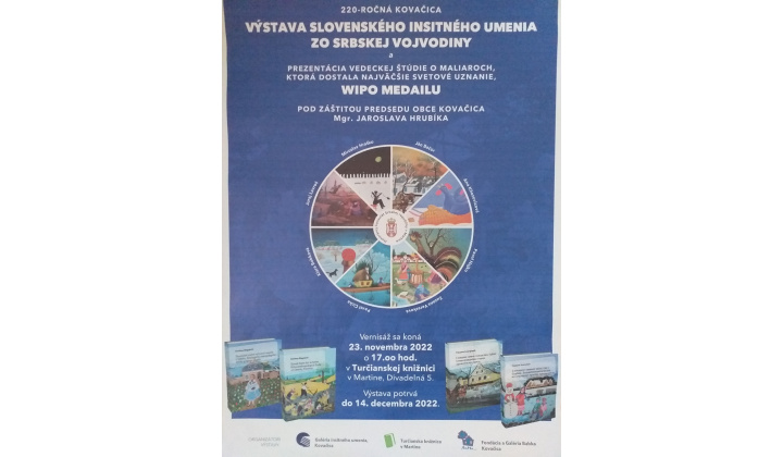 Pozvánka na výstavu slovenského insitného umenia zo srbskej Vojvodiny v Martine.