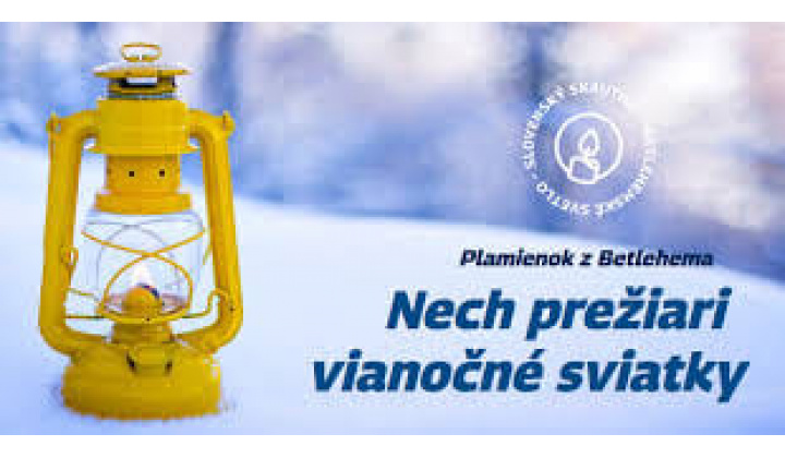 Pozývame všetkých na prijatie Betlehemského svetla v našej obci, 21.12.2025 o 14hod. pri OcÚ Pôtor.
