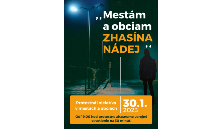 Protestná iniciatíva v mestách a obciach 30.01.2023, 19:00
