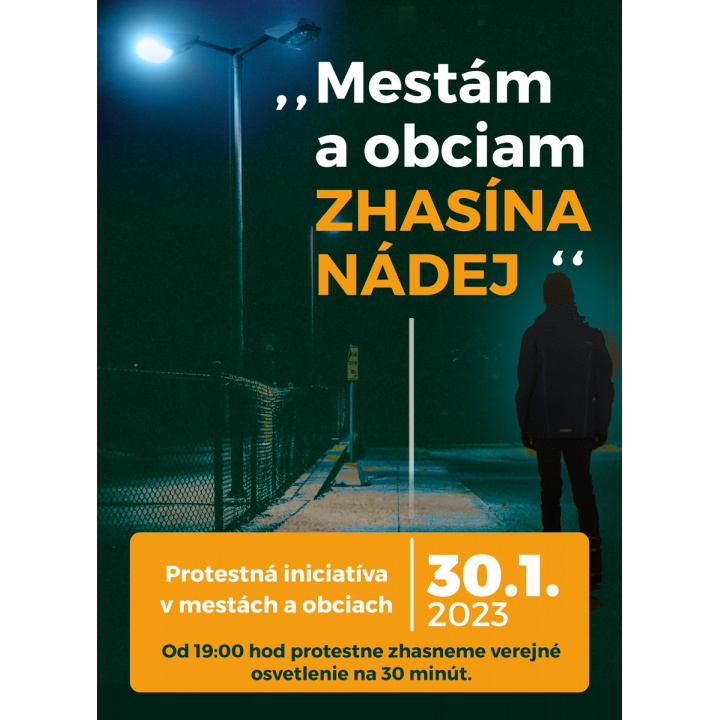 Protestná iniciatíva v mestách a obciach 30.01.2023, 19:00